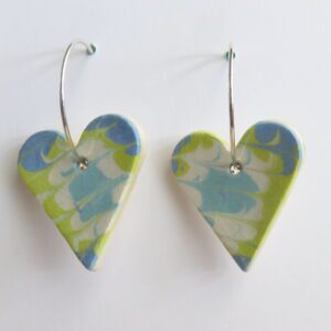 Marbled Slip Hearts (med)
