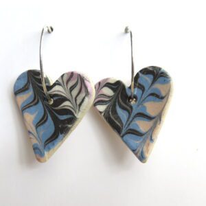 Marbled Slip Hearts (med)
