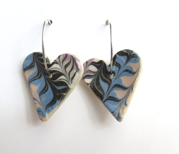 Marbled Slip Hearts (med)