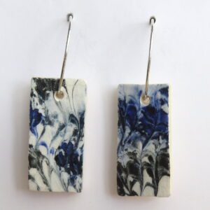 Indigo Water Colour Slip Rectangles (short)