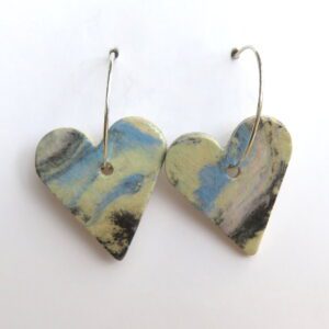 Marbled Clay Hearts (med)
